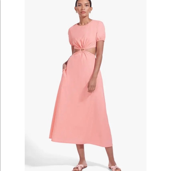NWT Staud Calypso Dress - Coral - Picture 1 of 5